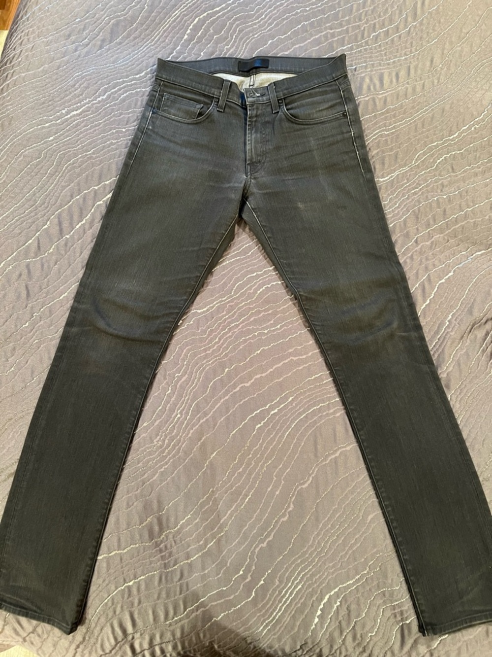 J Brand Men's Slim Jeans in Gray Slate Color